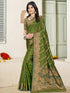 Deeva Sarees Olive Green Silk Saree